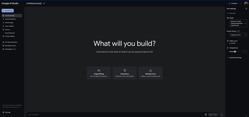 Google AI Studio Gemini 2.0 Flash